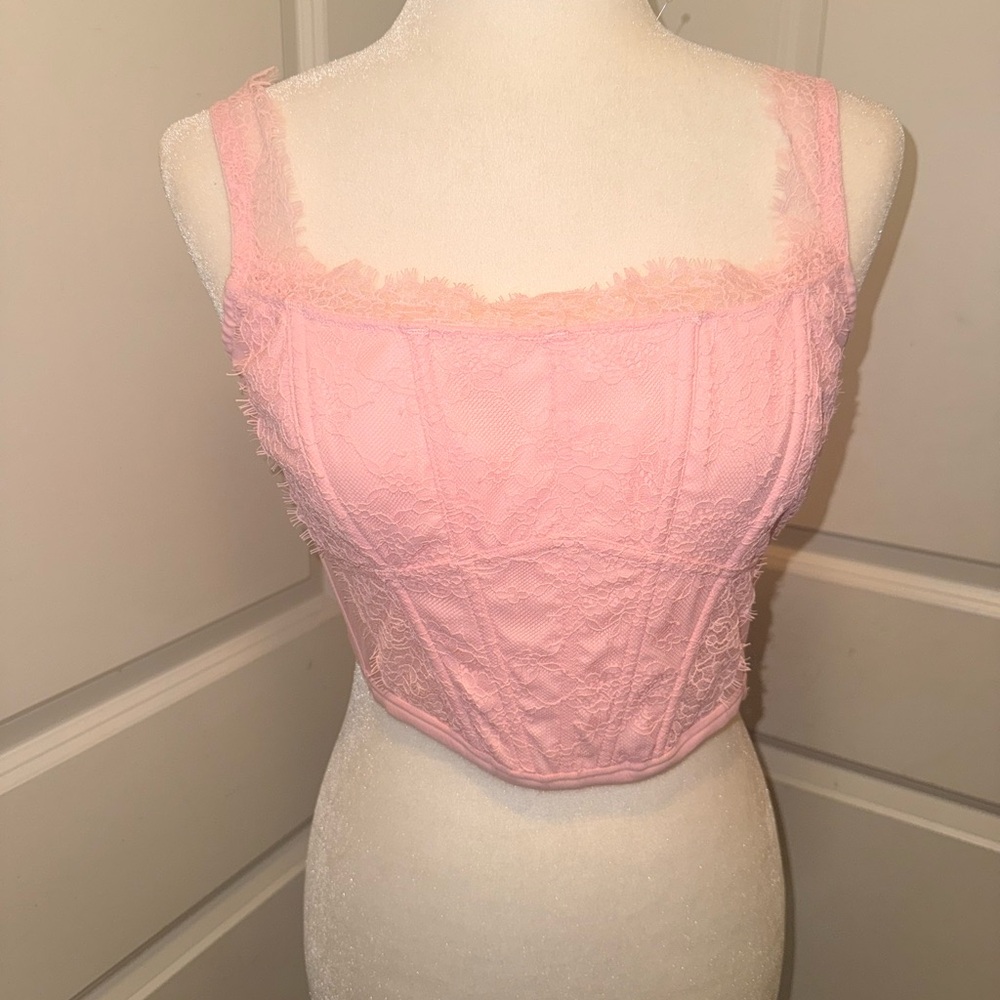 Victoria’s Secret Pink Lace Corset Top